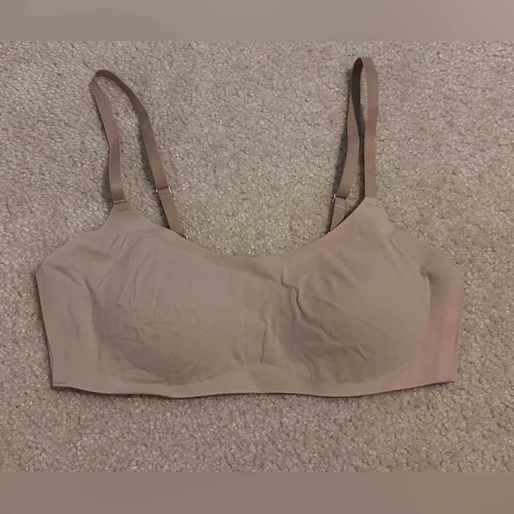 Aerie SMOOTHEZ Padded Scoop Bralette Sands Medium - Picture 4 of 7